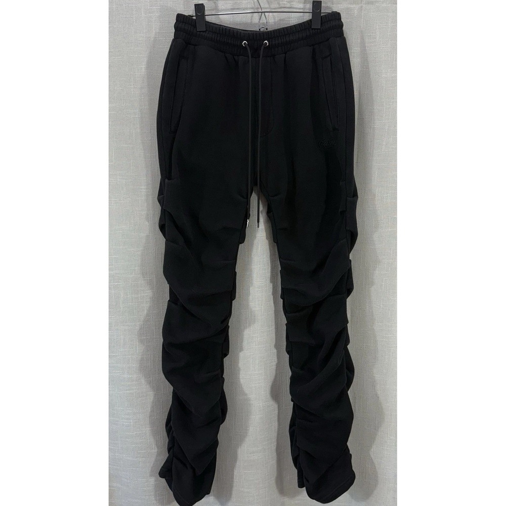 EPTM Men's‎ Stacked Sweatpants M-32 Black Drawstring  Stretch